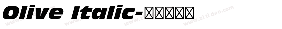 Olive Italic字体转换